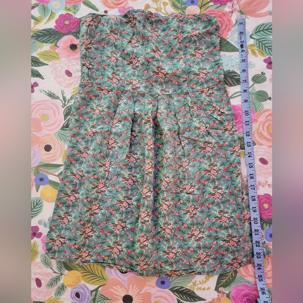 Everly Floral Strapless Mini Dress